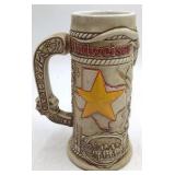 Vintage Budweiser Texas Stein – Handcrafted Limited Edition with Star & Rope Design