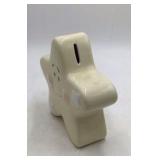 Vintage Ceramic Star Piggy Bank – Smiling Face Design