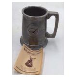 Vintage Wilton Pewter Monogrammed Beer Set – Pitcher and Four Mugs with Initials