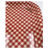 Vintage Red Gingham Check Metal Serving Trays – Pair of Rectangular Trays
