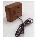 Vintage General Electric Wooden Alarm Clock – Brass Bezel