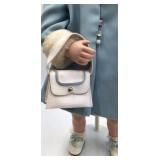 Vintage Shirley Temple Porcelain Doll – Toddler in Blue Winter Coat