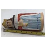 Vintage King Character Character Stein – Ceramic with Crown Lid & Pewter Handle