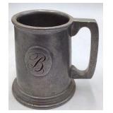 Vintage Wilton Pewter Monogrammed Beer Set – Pitcher and Four Mugs with Initials