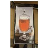 1.3 Gallon Glass Drink Dispenser With Spigot for Party, Bars, Weddings, Crystal Collection Juge, Very Elegant RETAIL: $75.00