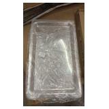 3-Pack Clear Acrylic Bakery Display Case Tray 20.7 x 12.6 x 1.1" Acrylic Tray Bakery Display Case Countertop Replacement for 2/3/4 Tier Pastry Baked Goods Bread Bagel Retail Commercial Home