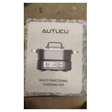 Electric Skillet 6-Quart Hot Pot Nonstick PFOA-Free Ceramic Coating Pot, 1600W, Timer and 3-Power Settings for Steak, Eggs, Ramen and More