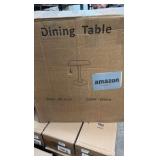 White Square Tulip Table for 2 People, 24-Inch Small Dining Table With Pedestal Base, Mid-Century Modern Tulip Table, Great for Living Room, Cafe Coffee, Office, Bistro, Pub, Bar and More.