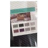 Plastic Straw Outdoor Waterproof Patio and Deck Rug, Foldable, Reversible, Great for Camping, RV, Deck, Porch, Picnic, Beach, Balcony, Black and White Stripes Design