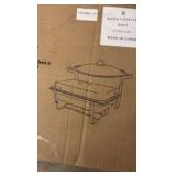 Chafing Dish Buffet Set of 6, Includes Both 5QT Rounds and 8QT Rectangular Stainless Steel Chafers for Buffets, Catering, Parties, Weddings and More, Imacone Brand, RETAIL: $190.00