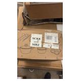 17 Piece Pots and Pans Set, Non-Stick Kitchen Cookware, Black Granite Cooking Tools With Wood Handles Non-Toxic PFOS and PFOA Free