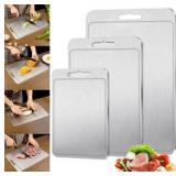 Set of 3 Titanium Cutting Boards, Three Different Sizes, Great for Home Use or Commercial Kitchen