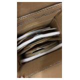 Ceramic Dinnerware Sets for 8, 24 Pieces Handmade Reactive Glaze Plates and Bowls Set, ONE OR TWO PLATES ARE CRACKED ON EDGES,