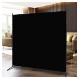 Black Room Divider Single Panel Privacy Screen 71"x72" Thick Fabric, Six Feet Tall, Great for Bedrooms, Offices, Schools, and More HOMESCREENER Brand