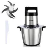 24-Cup Large Capacity Electric Mixer, Electric Food Blender with Stainless Steel Bowl, 2 Speed, 6L 800W Food Processor RETAIL: $120.00