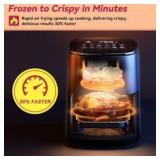 Air Fryer with 12 Presets With Viewing Window, 6QT Large Capacity 400-Degrees Max Crisp, Airfryer Bake, Roast, Dehydrate, Reheat