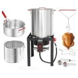 Turkey Fryer and Fish Fryer Combo Kit Aluminum, 30QT Turkey Fryer and 10QT Fish Fryer RETAIL: $120.00