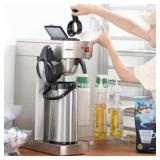 Commercial Airpot Coffee Brewer 2.2 Liter/74 Ounce Drop Coffee Maker, Insulated Thermal Carafe Stainless Steel Pour Over Coffee Machine NUPANT Brand RETAIL: $400.00