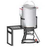 Turkey Fryer, 30QT With Basket, Outdoor Propane Deep Fryer With Burner Stand 50,000 BTU Cast Iron Burner and Steamer,