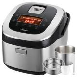 Rice Cooker 10 Cup Uncooked / 20 Cup Cooked, Induction Heating & Fuzzy Logic Technology,Electric Smart Rice Cooker With LCD Display,11 Multi Portable Rice Maker,Delay Timer & Auto Keep Warm