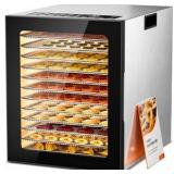 Food Dehydrator, 850W 12 Stainless Steel Trays in Dehydrator Machine, 167°F Temperature and 48 Hour Digital Timer Adjustable, Food Dryer for Jerky