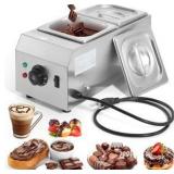 Dyna-Living Chocolate Melting Pot 2-Tanks Commercial Chocolate Tempering Machine Chocolate Tempering Pot 1000W Electric Chocolate Melter Pot Chocolate Warmer for Milk Coffee Cheese