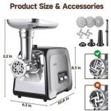 Meat Grinder, Sausage Stuffer, 2800W Max Electric Meat Mincer with Stainless Steel Blades & 3 Grinding Plates, Home Kitchen & Commercial Use