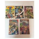 The New Teen Titans Comic Book Lot, 5 Comics DC