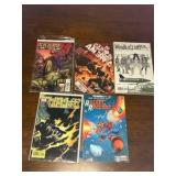 Marvel Comic Book Lot, Mix of Heroes, 5 Comic Books