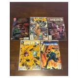 DC Comic Book Lot, Mix of Heroes, 5 Comic Books