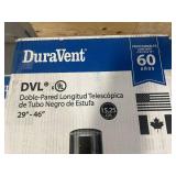 DuraVent Lot of 7- 6DVL-46TA Double-Wall Black Stive Pipes with Telescoping Length 29  to 46