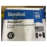 DuraVent Lot of 7- 6DBK-TL 6  Single-Wall Telescoping Length