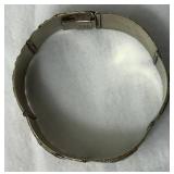 Vintage Taxco Mexican Sterling Silver 6 Panel Bracelet