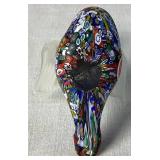 Vintage Murano Millefiori Winged and Crested Swan