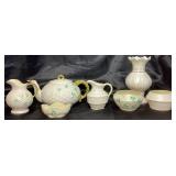 Belleek Pottery Ireland Collection Featuring Shamrock, Lotus Blossom and Cleary Pieces