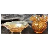 Vintage Marigold and Amber Glass Bundle