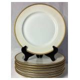 Limoges France Marshall Fields (M.F. & C.) Chicago Gold Encrusted Porcelain Dinnerware Set with Gold Trimmed Teacups and Saucers from O. & E. G. Royal Austria