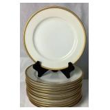 Limoges France Marshall Fields (M.F. & C.) Chicago Gold Encrusted Porcelain Dinnerware Set with Gold Trimmed Teacups and Saucers from O. & E. G. Royal Austria