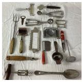 Large Bundle of Vintage and Antique Kitchen Cooking, Baking, Utensils, Tools and Accessories
