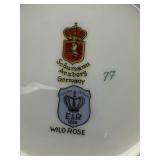 Vintage Schumann Arzberg "Wild Rose" China Set and Mitterteich Bavaria 3 Part Relish Dish