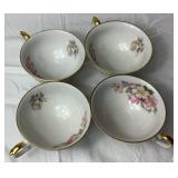 Vintage Schumann Arzberg "Wild Rose" China Set and Mitterteich Bavaria 3 Part Relish Dish