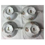 Vintage Schumann Arzberg "Wild Rose" China Set and Mitterteich Bavaria 3 Part Relish Dish