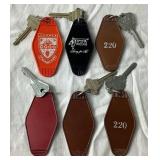 Collection of Vintage Hotel Room Keys