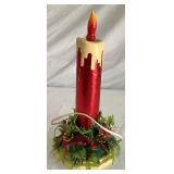 Vintage Christmas Lighting with Safe-T-Glo Candoliers, Christmas Electric Candle  and Raylite Lighted Musical Cathedral