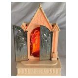 Vintage Christmas Lighting with Safe-T-Glo Candoliers, Christmas Electric Candle  and Raylite Lighted Musical Cathedral