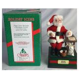 Holiday Musical and Figurine Bundle with 14" Plush Santa and Mrs. Claus and Howard Miller Carols of Christmas II Clock