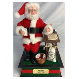 Holiday Musical and Figurine Bundle with 14" Plush Santa and Mrs. Claus and Howard Miller Carols of Christmas II Clock
