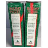 Holiday Musical and Figurine Bundle with 14" Plush Santa and Mrs. Claus and Howard Miller Carols of Christmas II Clock