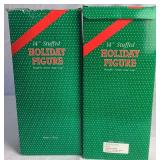 Holiday Musical and Figurine Bundle with 14" Plush Santa and Mrs. Claus and Howard Miller Carols of Christmas II Clock