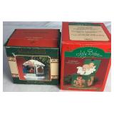 Holiday Musical and Figurine Bundle with 14" Plush Santa and Mrs. Claus and Howard Miller Carols of Christmas II Clock